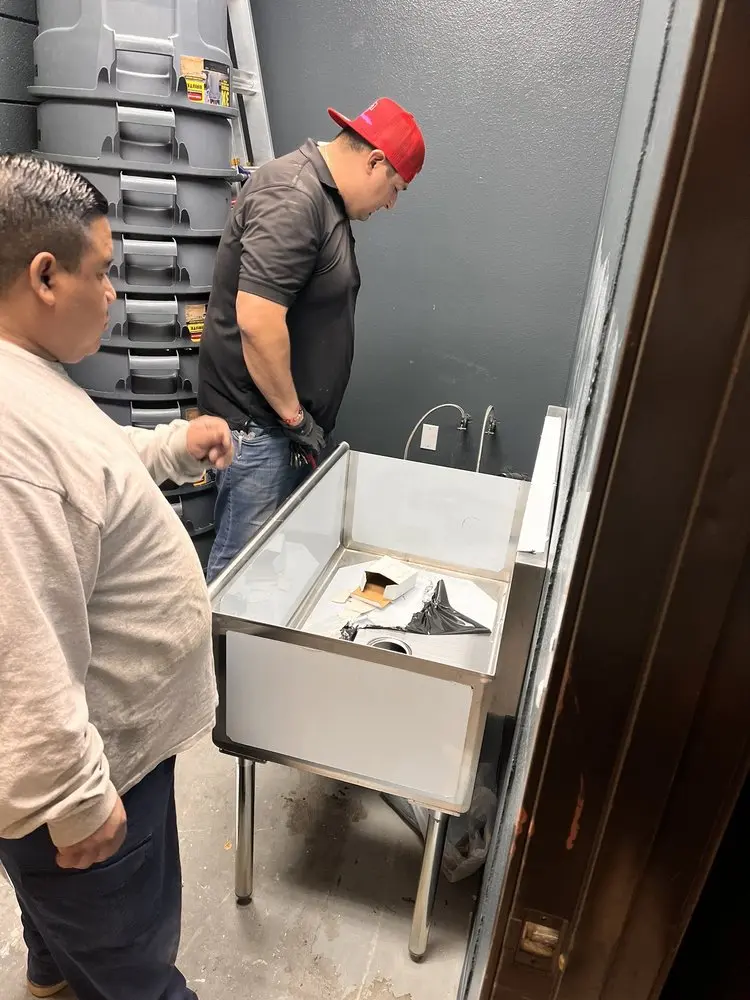 Commercial plumbing and sink installation in Center Point