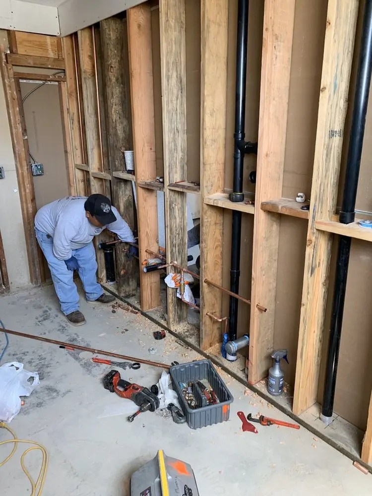 Commercial rough-in plumbing for Gas Line Repair in Center Point
